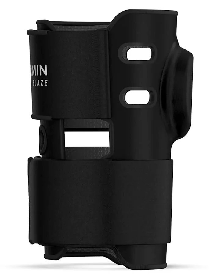 Sensor Garmin Blaze visto de perfil, junto a la banda